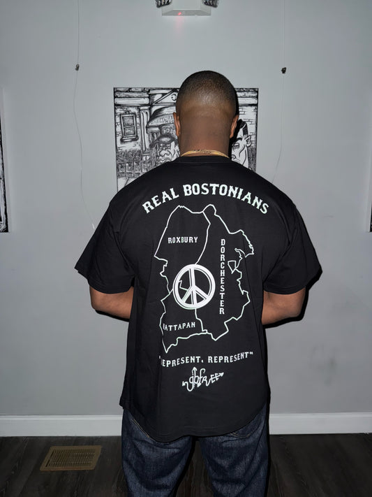 "Real Bostonians T-Shirt - 617 Black"